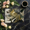 Renaissance Portrait Mural Wallpaper with Botanical Flourish Mural Wallpaper - room preview 02