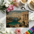 Ancient Mediterranean Oasis Mural Wallpaper — Architectural Mural Mural Wallpaper - room preview 02