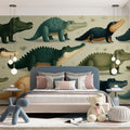 Friendly Crocodile Playtime Mural Wallpaper for Kids Mural Wallpaper - room preview 02