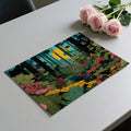 Sunlit Forest Botanical Mural Wallpaper — Whimsical Floral Art Mural Wallpaper - room preview 02