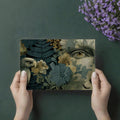Gaze and Flora Mural Wallpaper — Surrealist Botanical Art Mural Wallpaper - room preview 02