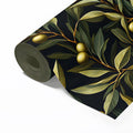 Olive Branch Botanical Mural Wallpaper — Moody Mediterranean Design Mural Wallpaper - room preview 02