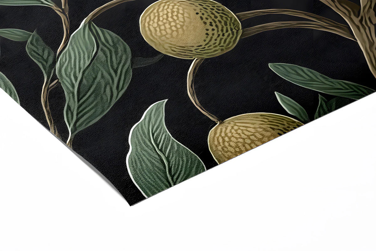 Vintage Citrus Orchard Mural Wallpaper in Sage and Black Mural Wallpaper - room preview 02