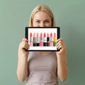 Vintage Lipstick Collection Mural Wallpaper —Playful Pop Art Mural Wallpaper - room preview 02