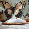 Vintage Butterfly & Rose Script Mural Wallpaper - room preview 02