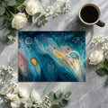 Oceanic Swirl Abstract Mural Wallpaper — Fluid Motion Art Mural Wallpaper - room preview 02