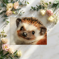 Close-Up Hedgehog Portrait Mural Wallpaper —Whimsical Wildlife Art Mural Wallpaper - room preview 02
