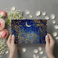 Celestial Stained Glass Mural Wallpaper — Midnight Botanical Mural Wallpaper - room preview 02