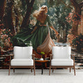 Enchanted Garden Promenade Mural Wallpaper — Romantic Renaissance Mural Wallpaper - room preview 02