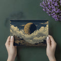 Midnight Celestial Landscape Mural Wallpaper — Engraved Art Style Mural Wallpaper - room preview 02