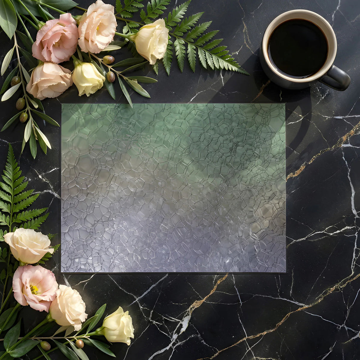 Macro Bubble Gradient Mural Wallpaper — Abstract Geometric Art Mural Wallpaper - room preview 02