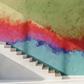 Abstract Painted Wave Mural Wallpaper — Vibrant Colorful Art Mural Wallpaper - room preview 02