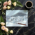 Winter Express Mountain Mural Wallpaper — Snowy Landscape Design Mural Wallpaper - room preview 02