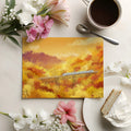 Autumn Mountain Train Mural Wallpaper — Impressionistic Landscape Mural Wallpaper - room preview 02