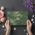 Gilded Bamboo Ink Wash Mural Wallpaper in Emerald Green Mural Wallpaper - room preview 02