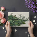 Zen Terrace Geometric Mural Wallpaper with Bonsai and Bamboo Mural Wallpaper - room preview 02