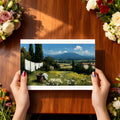 Tuscan Meadow Landscape Mural Wallpaper — Impressionistic Art Mural Wallpaper - room preview 02