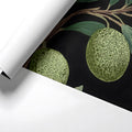 Olive Branch Botanical Mural Wallpaper — Dark Arts and Crafts Style Mural Wallpaper - room preview 02