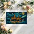Starry Night Gothic Castle Mural Wallpaper for Magical Interiors Mural Wallpaper - room preview 02