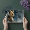 Winter Bear Cub Mural Wallpaper —Cozy Woodland Artistic Scene Mural Wallpaper - room preview 02