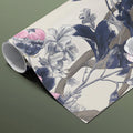 Chinoiserie Peony Floral Mural Wallpaper in Pink and Navy Mural Wallpaper - room preview 02