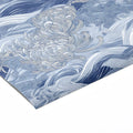 Chrysanthemum Wave Mural Wallpaper in Indigo Blue Mural Wallpaper - room preview 02