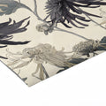 Vintage Botanical Chrysanthemum Mural Wallpaper in Muted Tones Mural Wallpaper - room preview 02