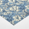 Vintage Floral Damask Mural Wallpaper in Blue and Cream Mural Wallpaper - room preview 02