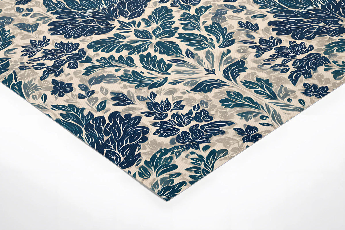 Midnight Damask Mural Wallpaper in Navy and Cream Mural Wallpaper - room preview 02