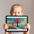 Whimsical Meadow Garden Mural Wallpaper — Bright Folk Art Style Mural Wallpaper - room preview 02