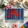 Crimson Aspen Winter Forest Mural Wallpaper - room preview 02