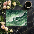Emerald Ocean Surfer Mural Wallpaper — Artistic Marine Scene Mural Wallpaper - room preview 02