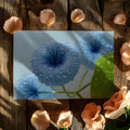 Dewy Blue Botanical Mural Wallpaper — Minimalist Nature Mural Wallpaper - room preview 02
