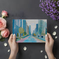 Metropolitan Skyline Mural Wallpaper — Modern Cityscape Design Mural Wallpaper - room preview 02