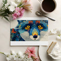 Vibrant Fox Portrait Mural Wallpaper with Intricate Feather Detail Mural Wallpaper - room preview 02