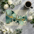 Abstract Topographic Mural Wallpaper with Gold Leaf Accents Mural Wallpaper - room preview 02
