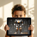 Mecha Blueprint Mural Wallpaper — Technical Industrial Design Mural Wallpaper - room preview 02