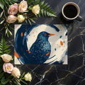 Starling Bird Mural Wallpaper — Abstract Painterly Nature Design Mural Wallpaper - room preview 02