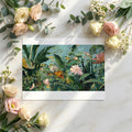 Botanical Garden Mural Wallpaper — Lush Floral Art Scene Mural Wallpaper - room preview 02