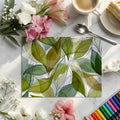 Abstract Leaf Silhouette Mural Wallpaper in Sage and Olive Green Mural Wallpaper - room preview 02