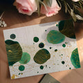 Emerald Ink Abstract Mural Wallpaper — Modern Gold Line Art Mural Wallpaper - room preview 02