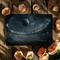 Dystopian Stadium City Mural Wallpaper — Cinematic Night Sky Mural Wallpaper - room preview 02