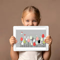 Whimsical Bird Garden Mural Wallpaper — Playful Nature Design Mural Wallpaper - room preview 02