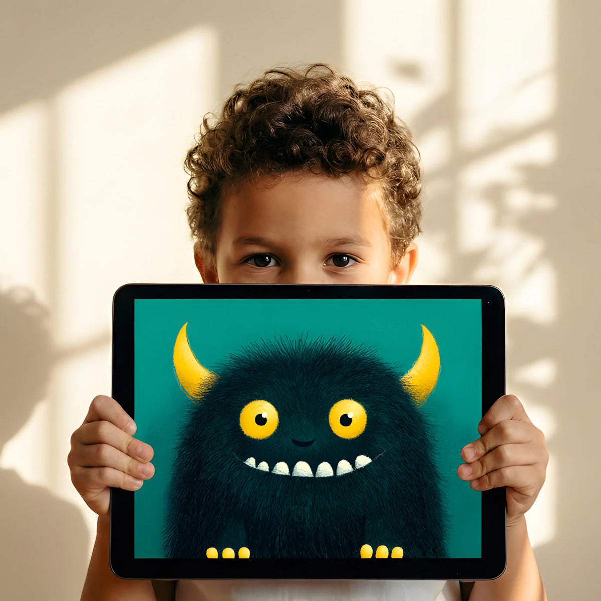 Furry Monster Mural Wallpaper — Playful Children's Wall Art Mural Wallpaper - room preview 02
