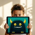Furry Monster Mural Wallpaper — Playful Children's Wall Art Mural Wallpaper - room preview 02