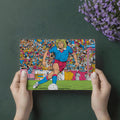 Vintage Soccer Stadium Mural Wallpaper — Pop Art Sports Design Mural Wallpaper - room preview 02