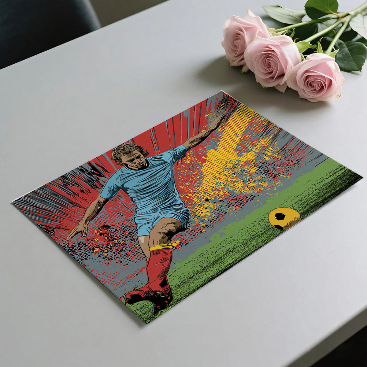 Soccer Legend Mural Wallpaper — Pop Art Action Scene Mural Wallpaper - room preview 02