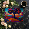 Vibrant Pointillist Meadow Mural Wallpaper — Artistic Floral Scene Mural Wallpaper - room preview 02