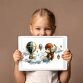 Floating Elephant Adventure Mural Wallpaper for Kids Rooms Mural Wallpaper - room preview 02