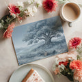 Enchanted Riverside Meadow Mural Wallpaper — Whimsical Blue Landscape Mural Wallpaper - room preview 02